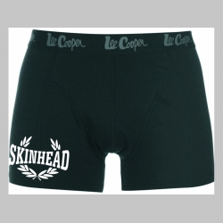 Skinhead venček čierne trenírky BOXER s tlačeným logom, top kvalita 95%bavlna 5%elastan